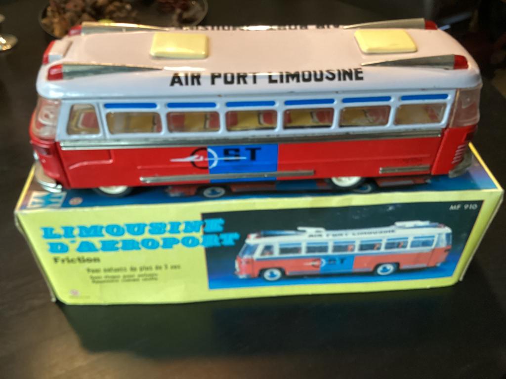 Vintage Blikken AIR PORT LIMOUSINE met Frictiemotor en Doos, Ophalen of Verzenden