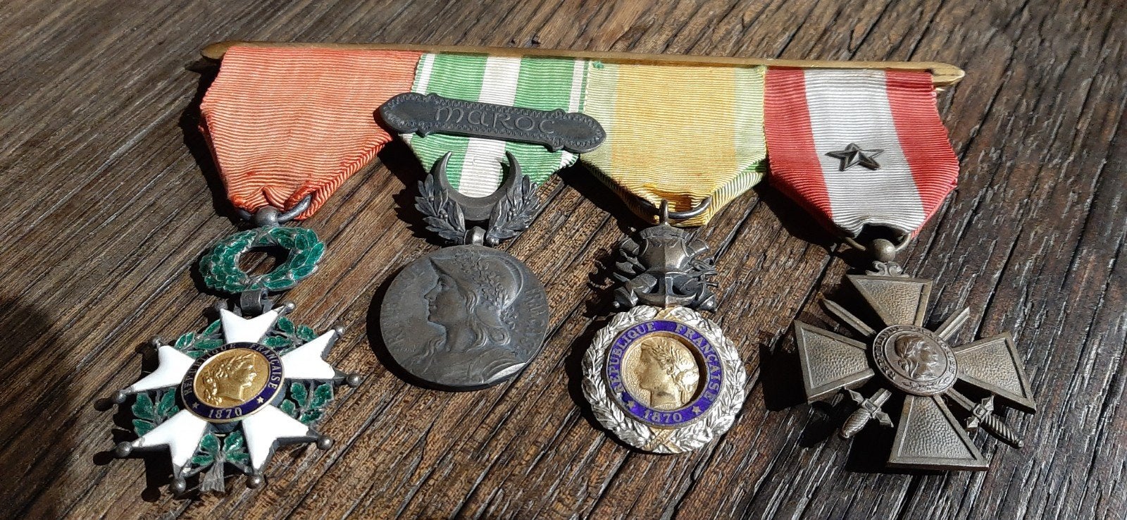 franse antieke militaire medaille bar, Ophalen of Verzenden, Landmacht, Overige gebieden, Lintje, Medaille of Wings