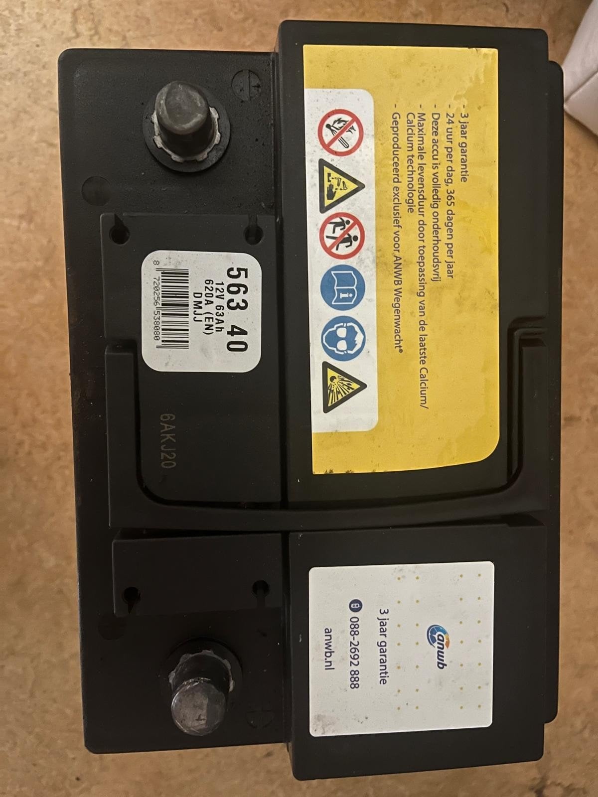 ANWB Wegenwacht Accu 12V 63Ah 620A (EN), Ophalen of Verzenden, Nieuw, Universele onderdelen
