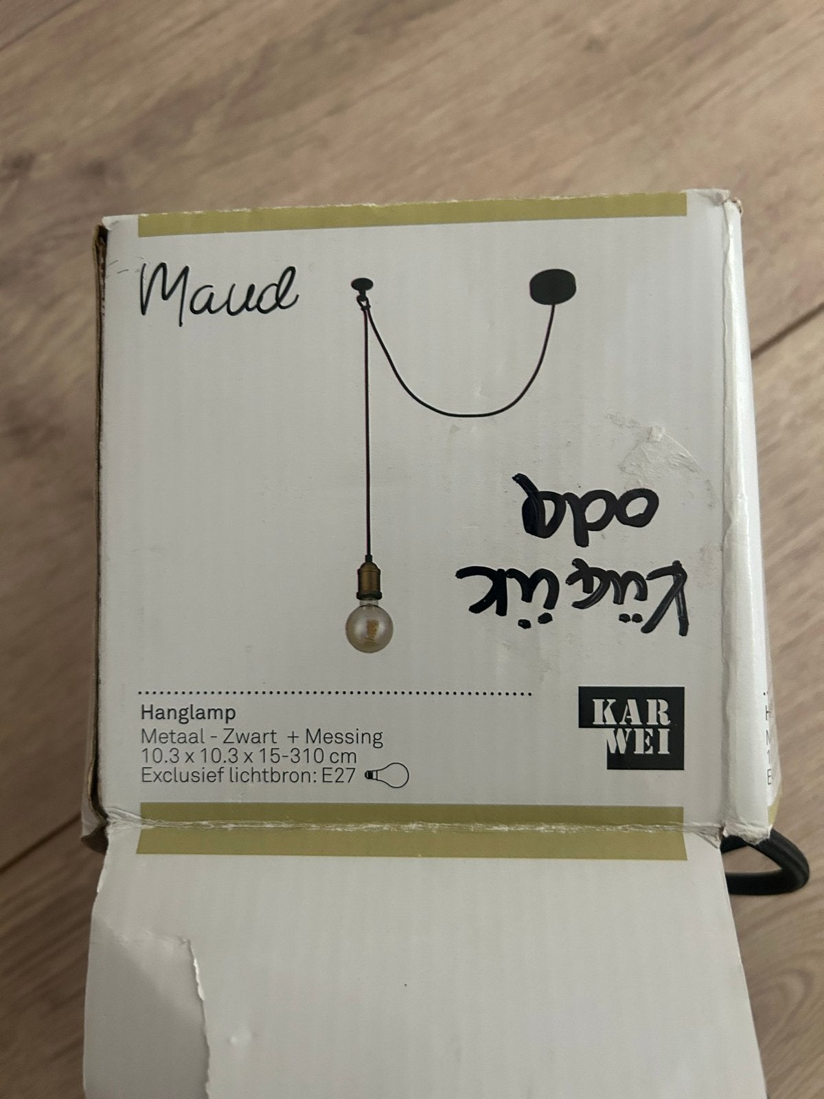 Nieuwe Karwei Hanglamp - Zwart/Messing E27, Huis en Inrichting, Lampen | Hanglampen, Ophalen of Verzenden, Nieuw, Metaal, E27 (groot)