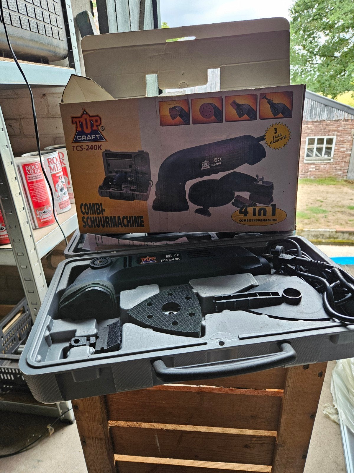 Top Craft TCS-240k Combi schuurmachine, Ophalen, Zo goed als nieuw, Minder dan 600 watt, Vlakschuurmachine