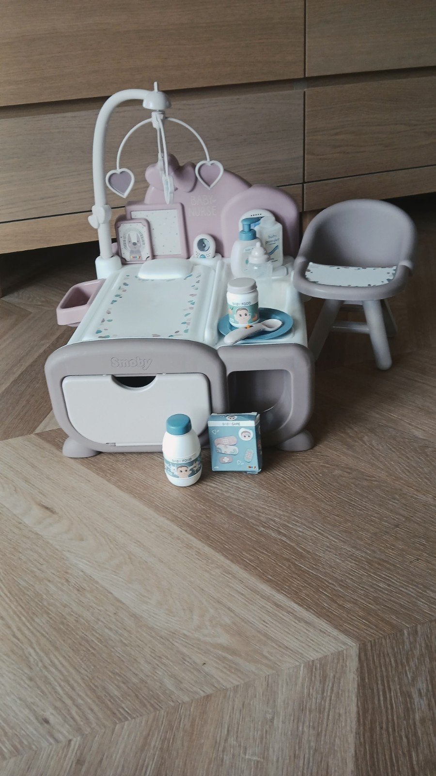 Smoby complete baby verzorgingsset - zo goed als nieuw, Ophalen of Verzenden
