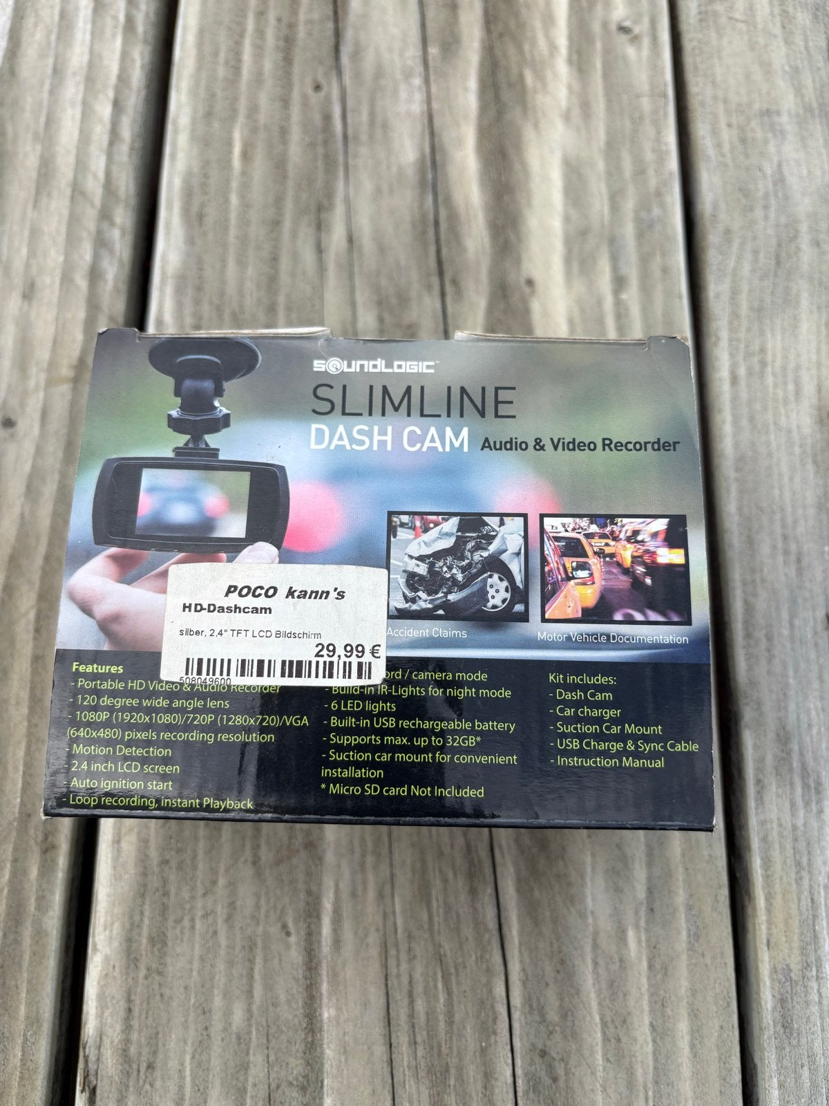 Soundlogic Slimline Dash Cam HD Audio & Video Recorder, Ophalen of Verzenden, Nieuw