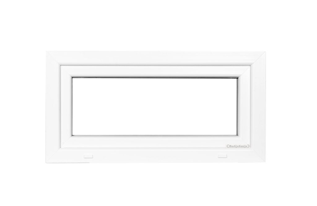 Kunststof Kozijn Kiep  B90 H50cm Wit, Niet ingevuld, Kunststof, Raamkozijn, Niet ingevuld