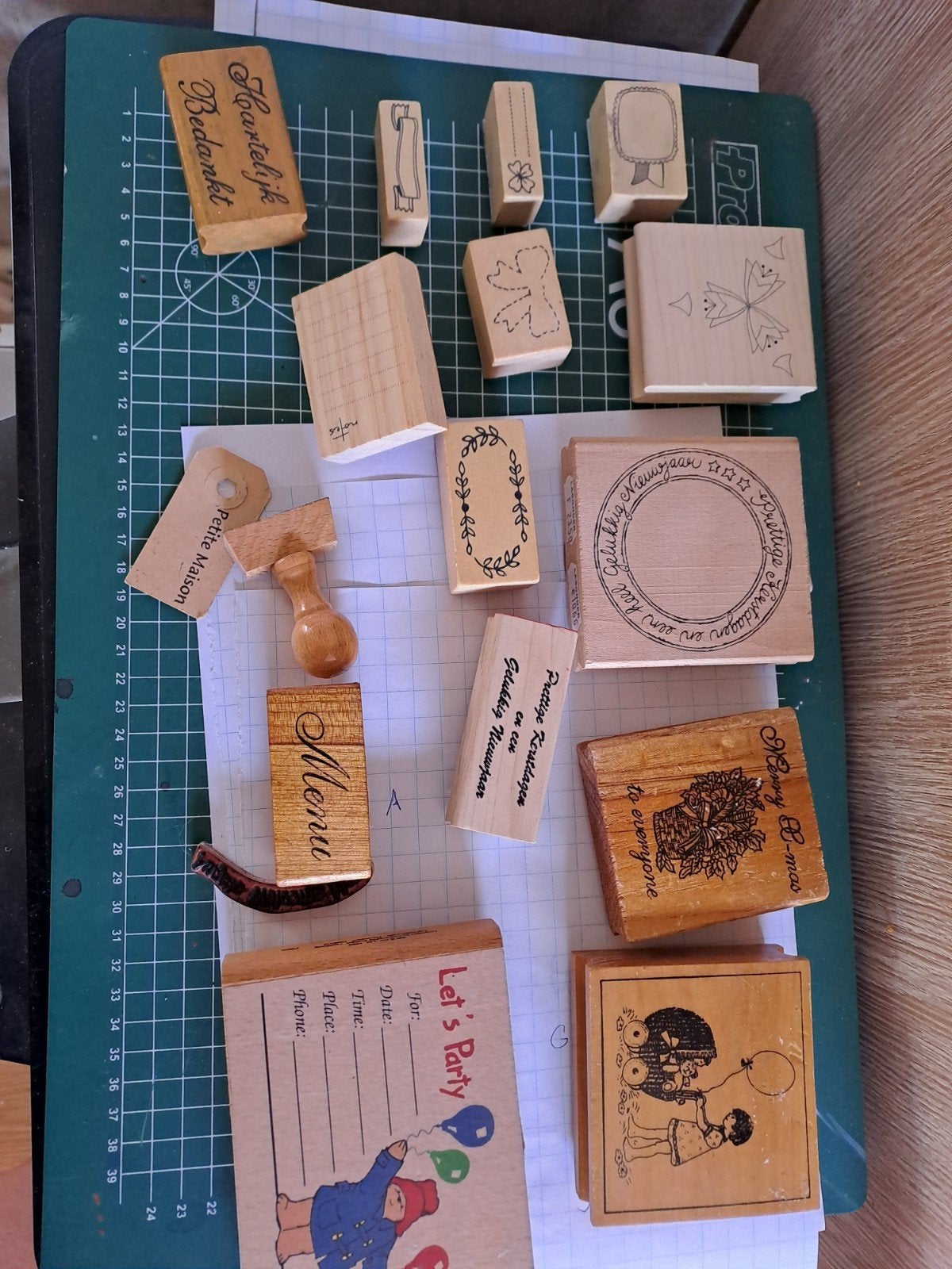 Houten stempels samen 15 euro, Ophalen of Verzenden, Houten stempel