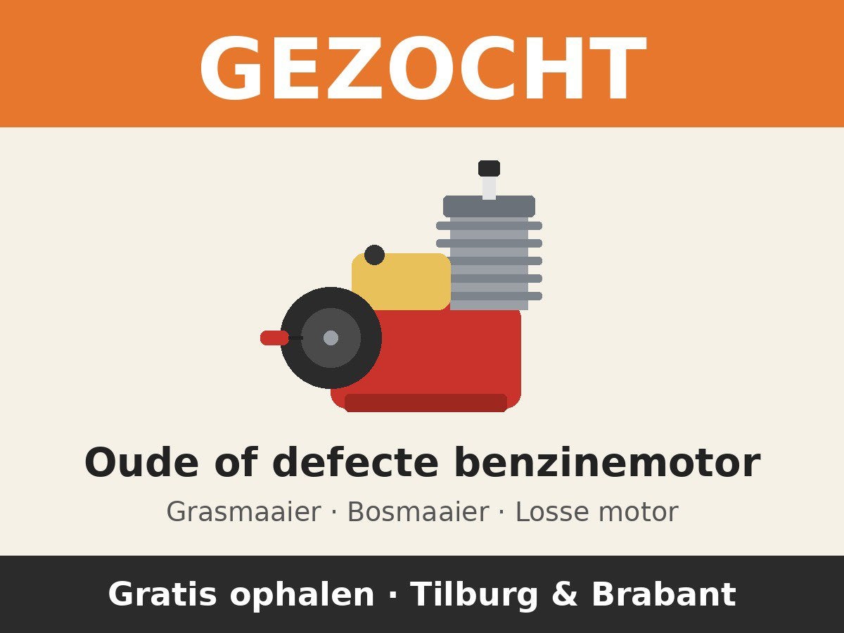 Gezoch: oude of defecte benzinemotor (grasmaaier/ bosmaaier), Ophalen, Gebruikt, Benzine