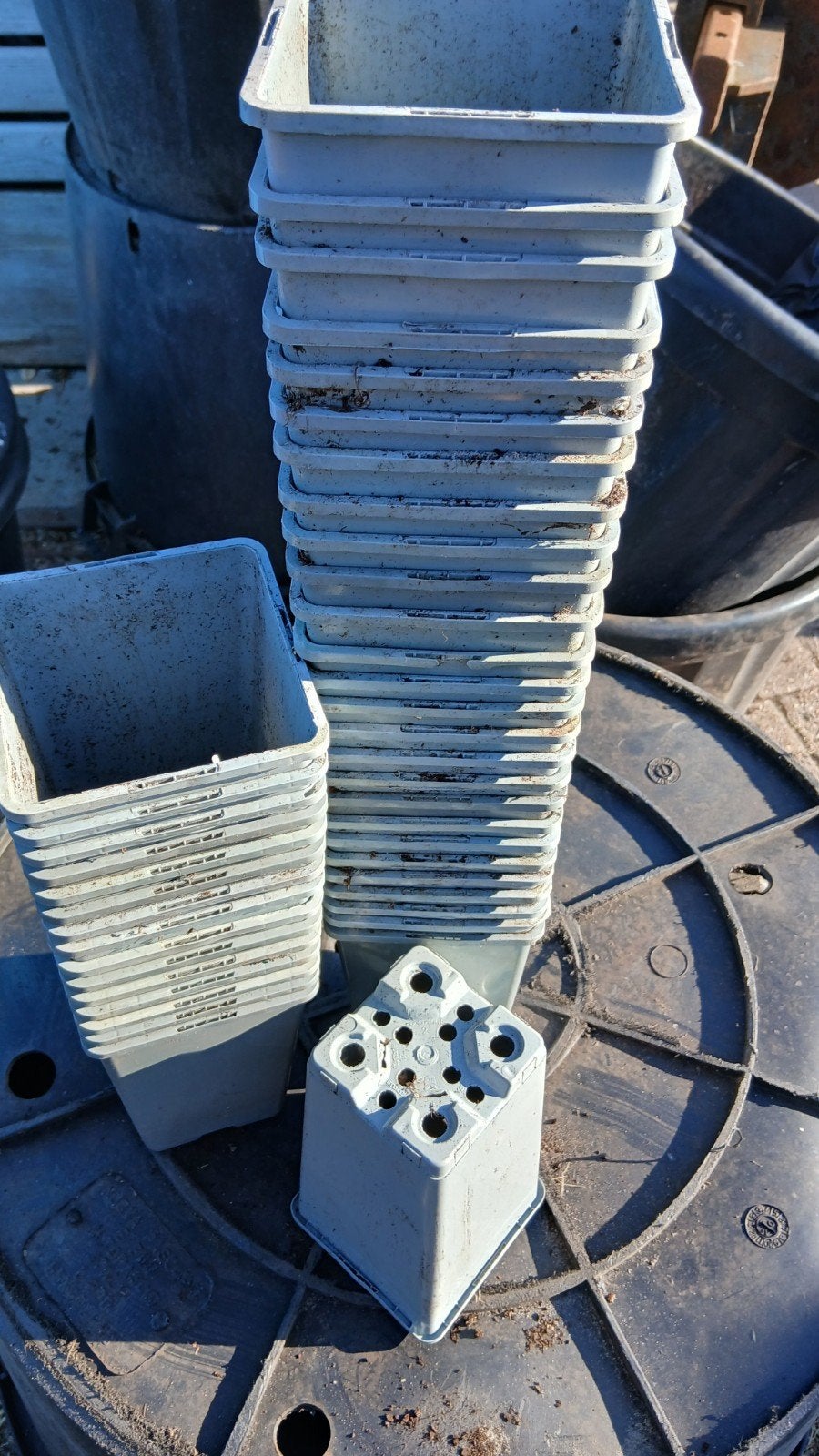 gebruikte kweekpotten 11x11x19, Tuin en Terras, Bloempotten, Kunststof, Gebruikt, Vierkant, Ophalen of Verzenden