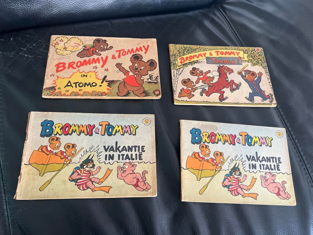 Brommy en Tommy strips deel 1, 2 en 6, Boeken, Meerdere stripboeken, Ophalen of Verzenden, Gelezen