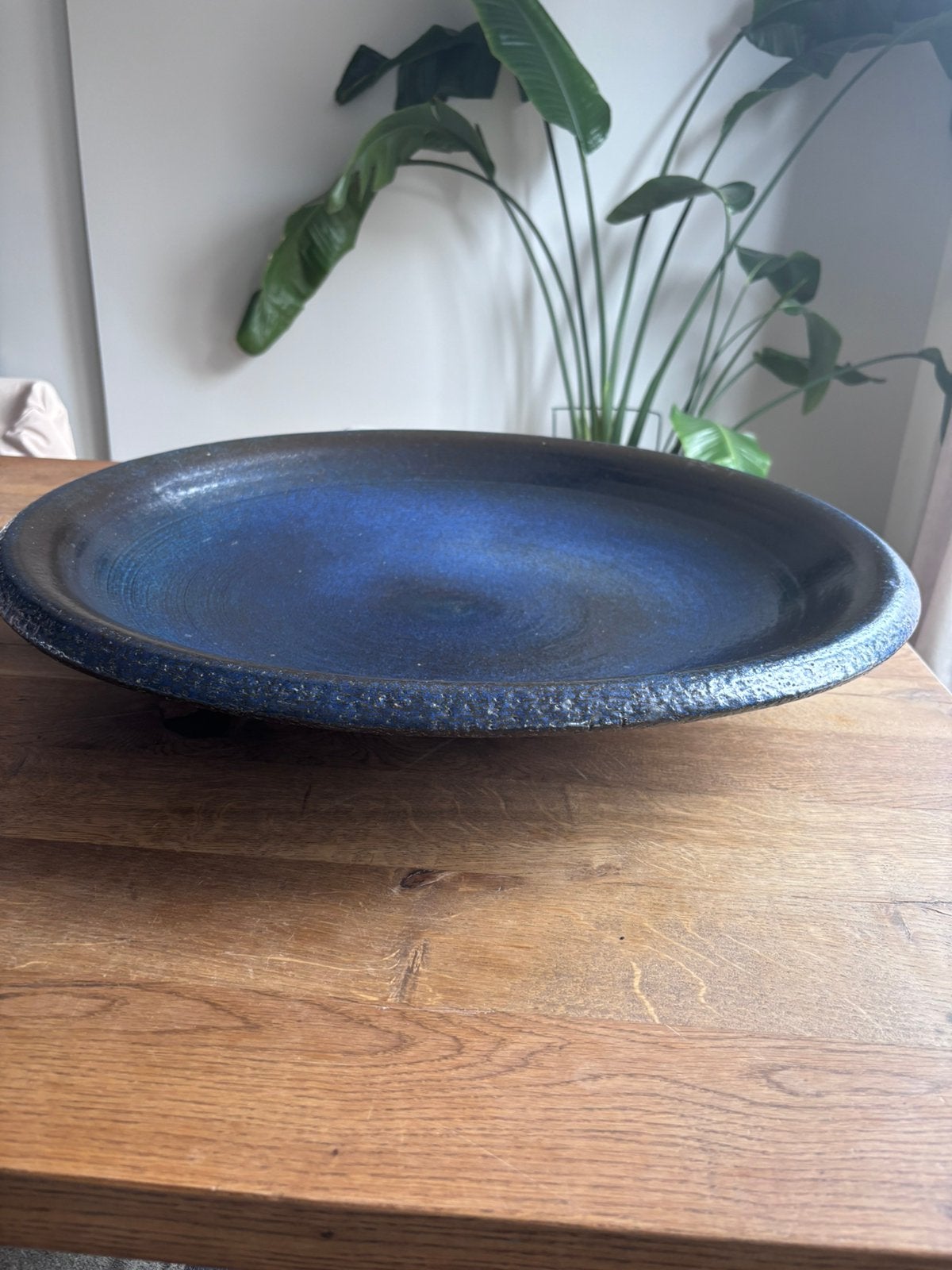 Hele grote schaal blauw Zaalberg Leiden dia 63cm, Antiek en Kunst, Ophalen