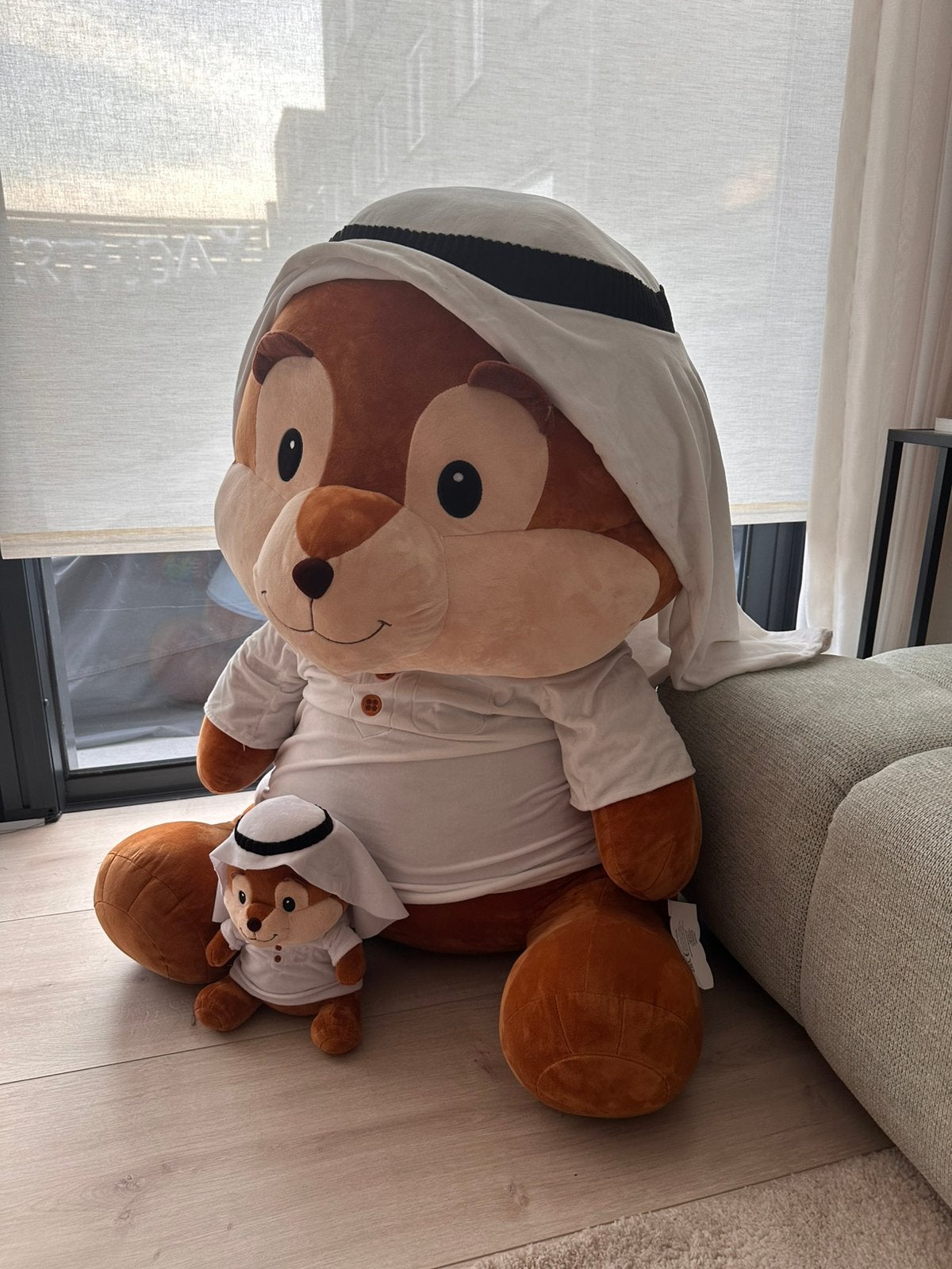 Gigantische knuffel XXL 100 cm + kleine bijpassende knuffel, Ophalen, Zo goed als nieuw, Overige typen