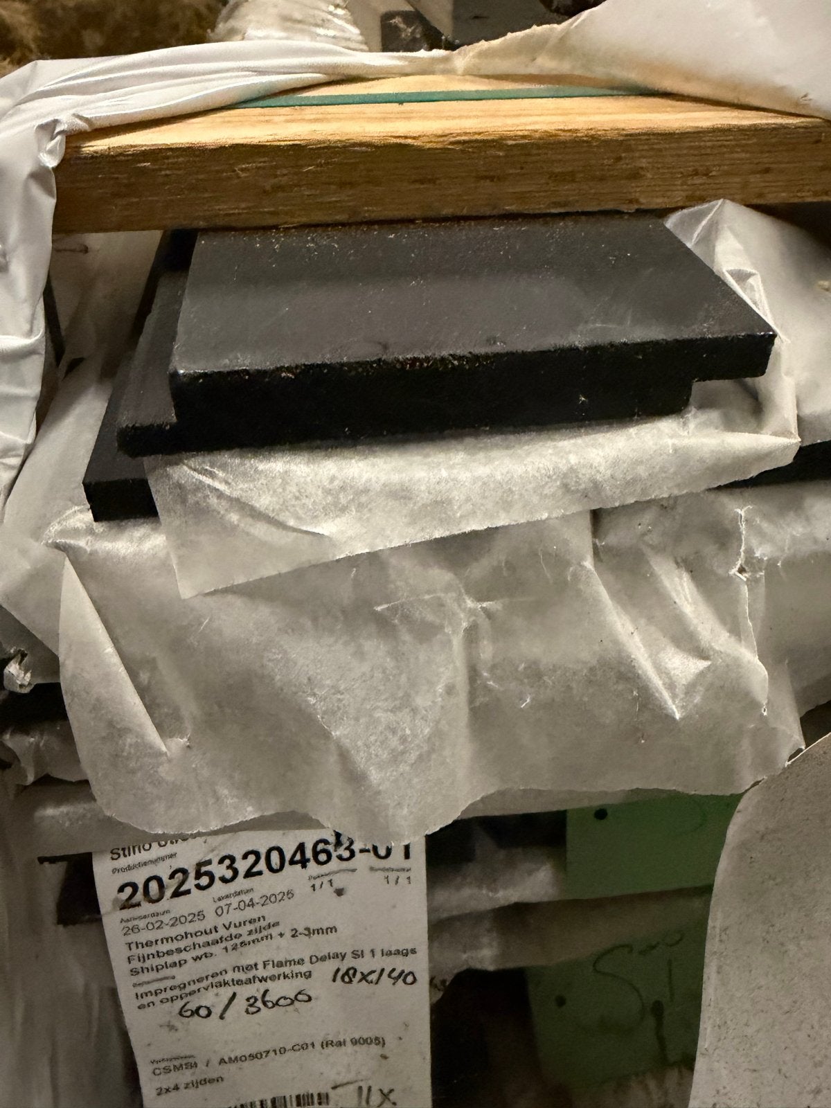 Thermohout Thermowood Vuren Gevelbekleding zwart, Doe-het-zelf en Verbouw, Ophalen, Minder dan 25 mm, Nieuw, Plank