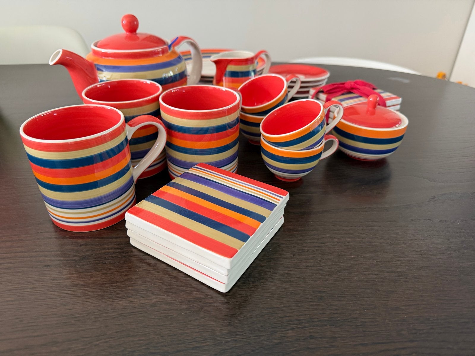Whittard of Chelsea Servies - Theepot, Kopjes, Schotels, Bor, Ophalen, Overige merken, Keramiek, Zo goed als nieuw