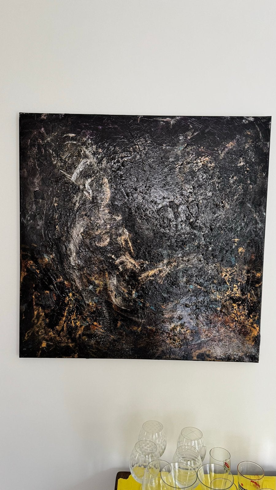 Abstract kunstwerk van Finazzi - Donkere textuur, Ophalen
