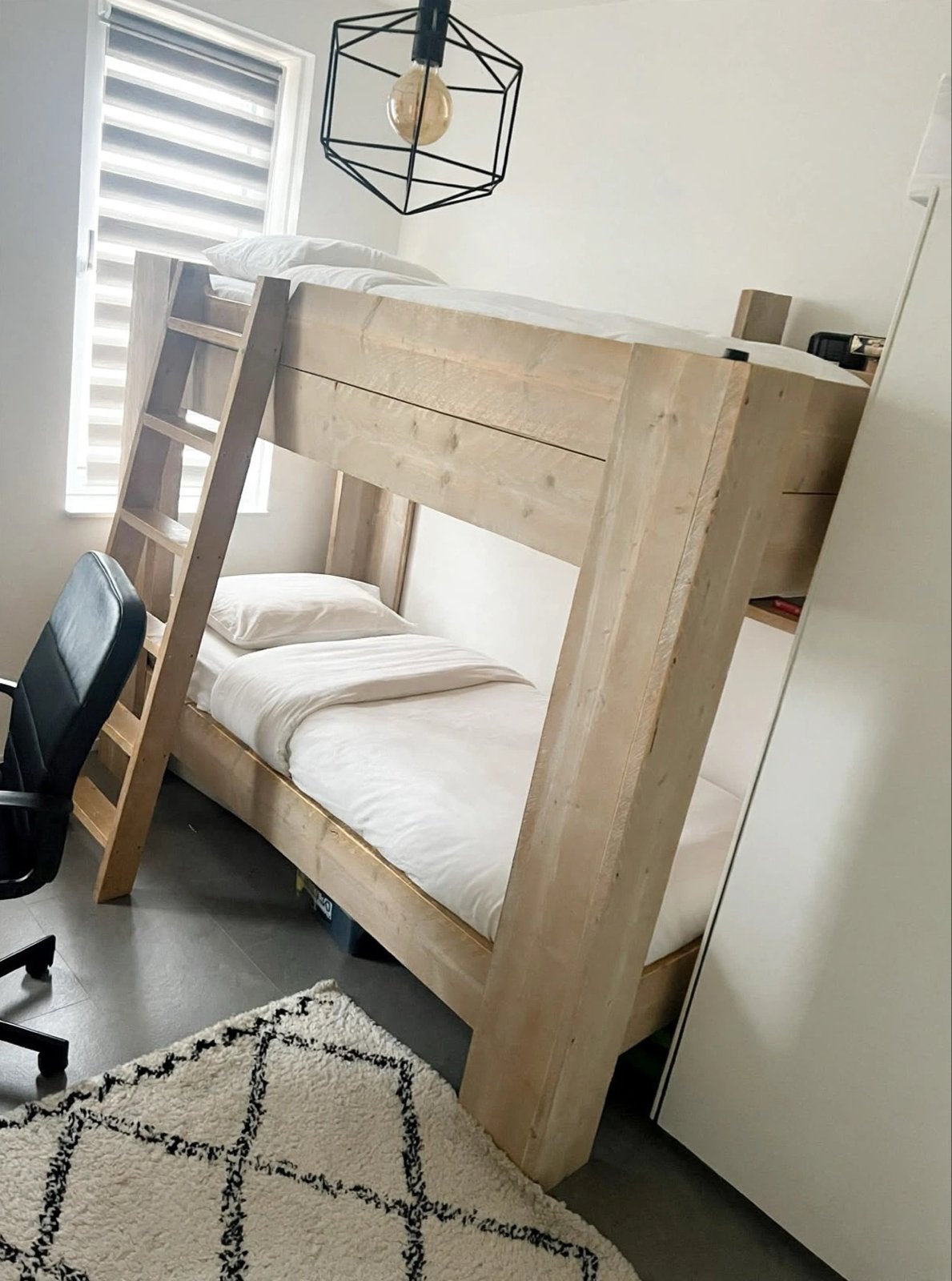 Stapelbed 90/200 cm & Industrieel Bureau 200 cm, Kinderen en Baby's, Ophalen, Gebruikt, Stapelbed