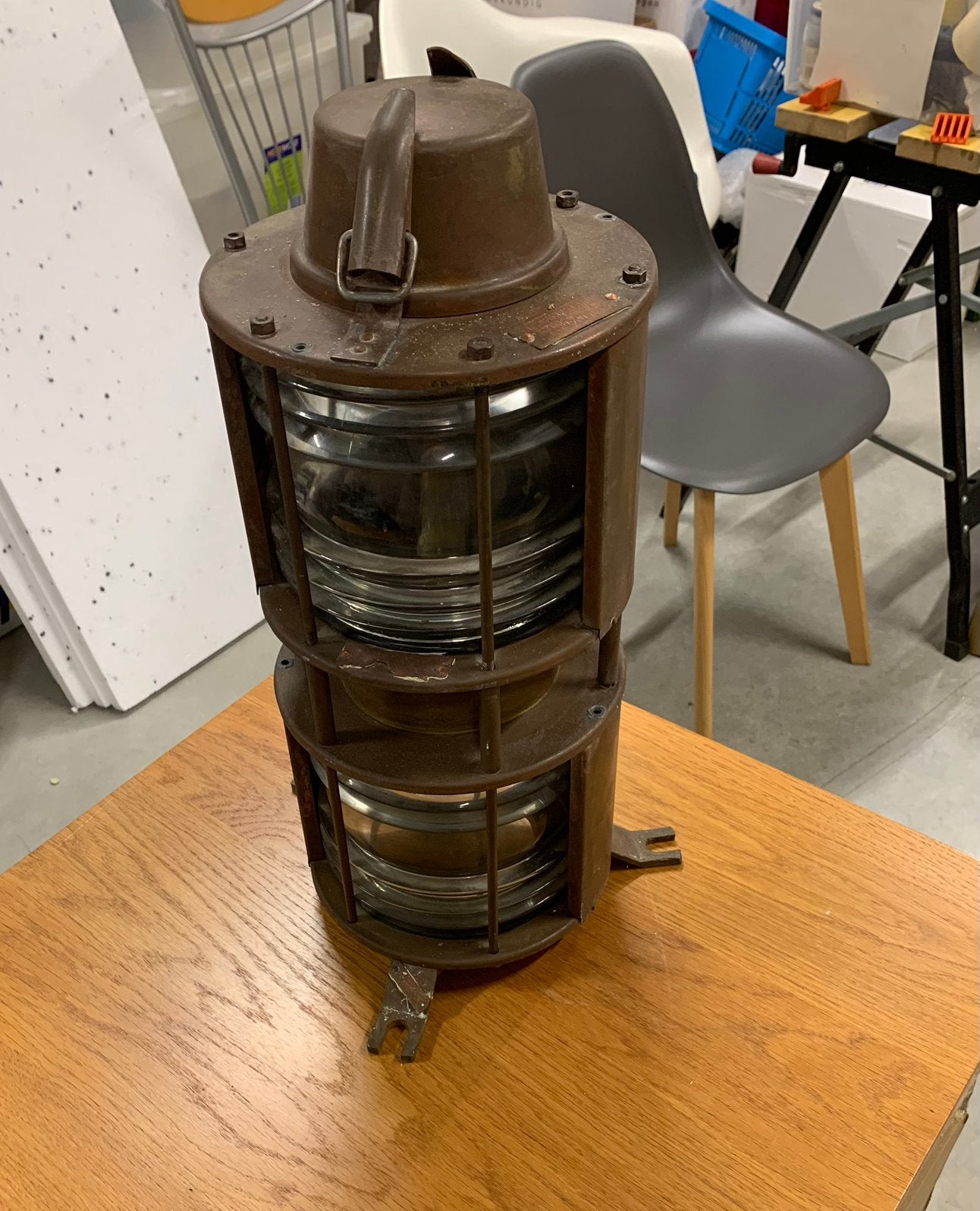 Antieke scheepslamp - V. Industriale Rotterdam, Ophalen