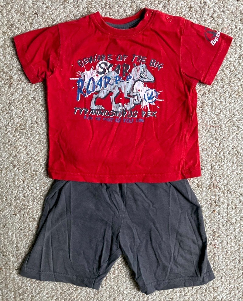 Zomersetje T-rex, Gebruikt, Ophalen of Verzenden, Setje, Baby Boy