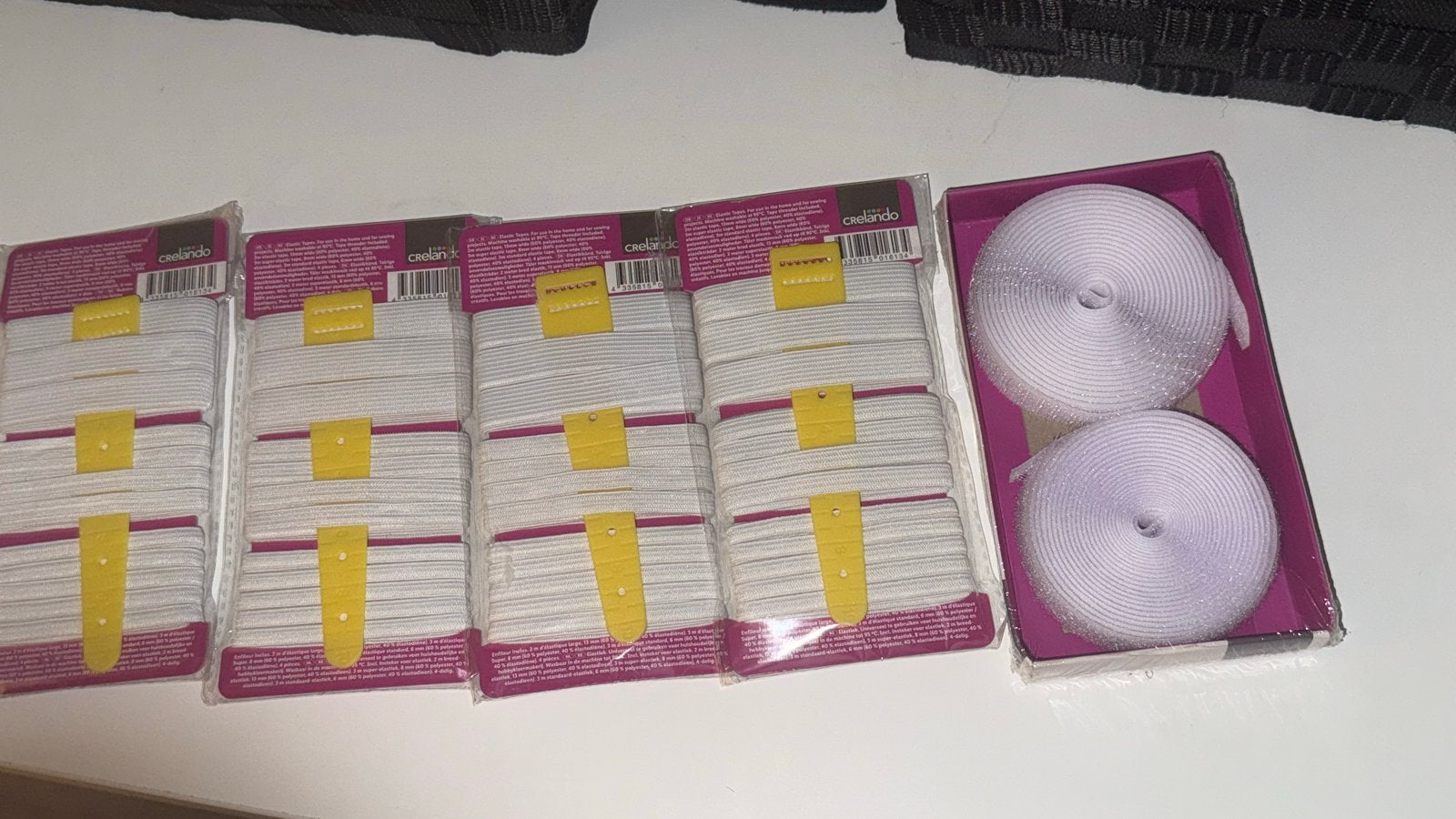Nieuwe Naai Accessoires: Elastiek & Klittenband Set, Ophalen of Verzenden, Nieuw, Lint, Band of Elastiek