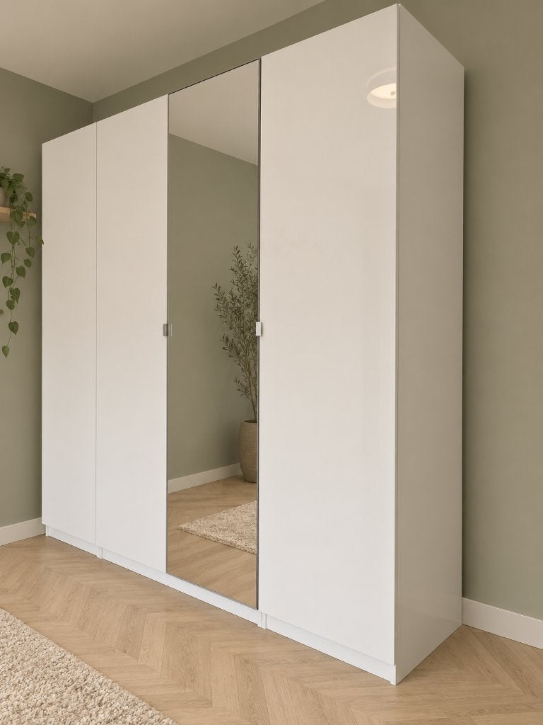 Ikea Pax kasten Wit 200cm compleet, 200 cm of meer, Zo goed als nieuw, 200 cm of meer, 50 tot 75 cm