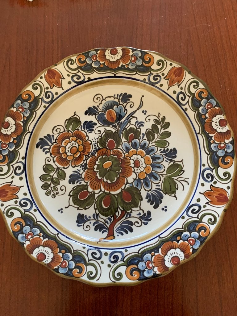 Flora Keramiek Delfts Polychroom Handwerk Bord, Antiek en Kunst, Ophalen of Verzenden