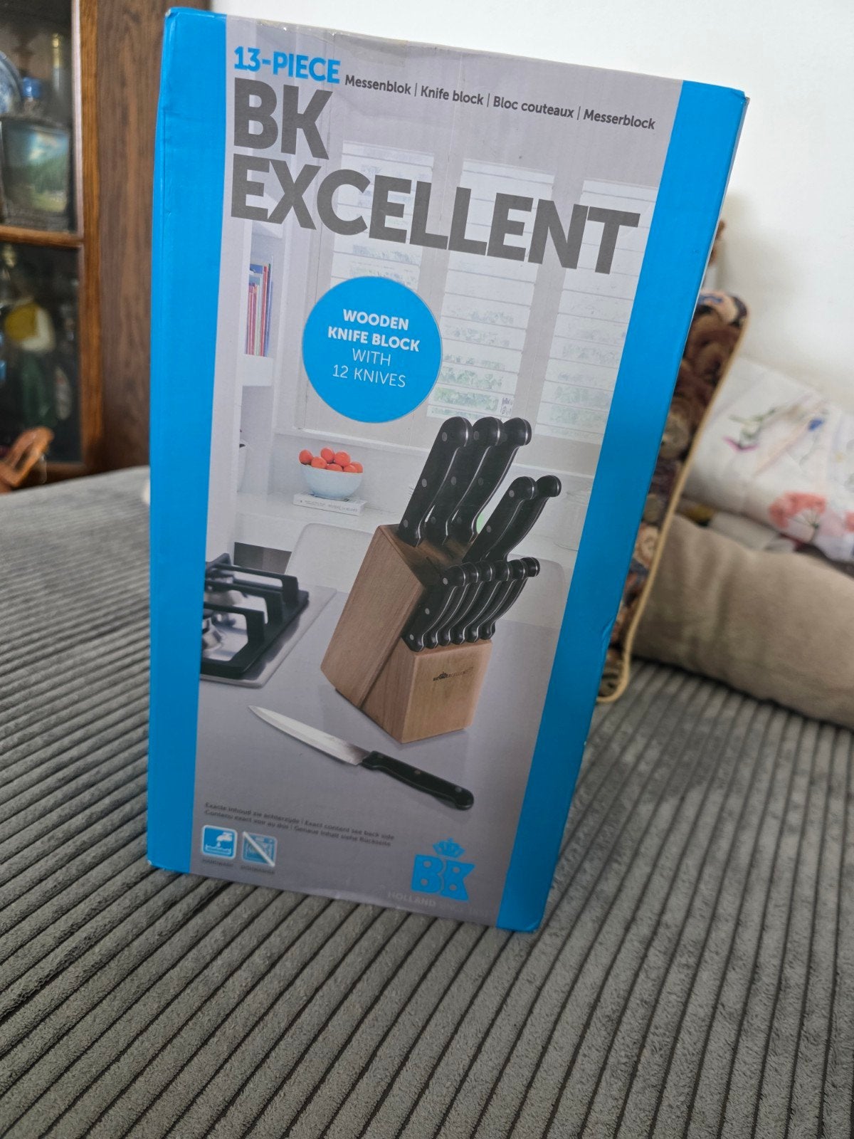 BK Excellent Messenblok met 12 Messen - 13-delig, Overige typen, Hout, Nieuw, Ophalen of Verzenden