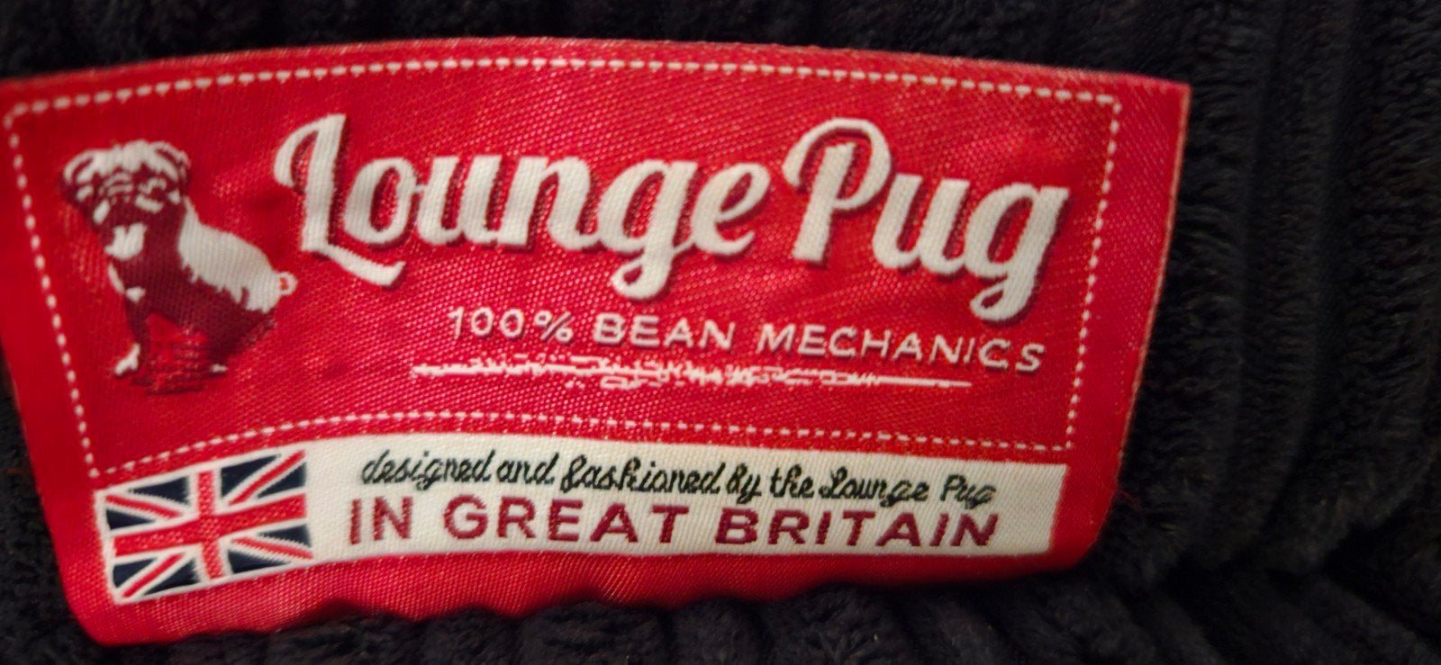 Lounge Pug Zitzakstoel - Corduroy Zwart, Ophalen, Zo goed als nieuw, Zwart