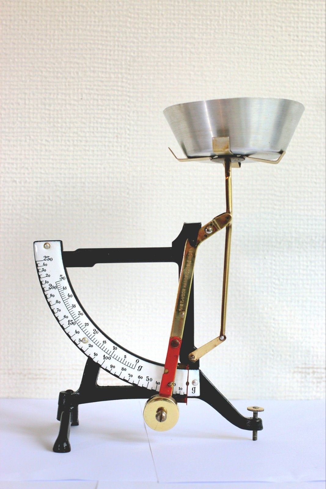 Viintage mechanische brievenweegschaal, ca. 1930–1950, Ophalen