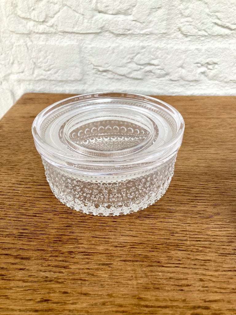 Iittala Kastehelmi Finland: voorraadpot en waxinelichthouder, Ophalen of Verzenden