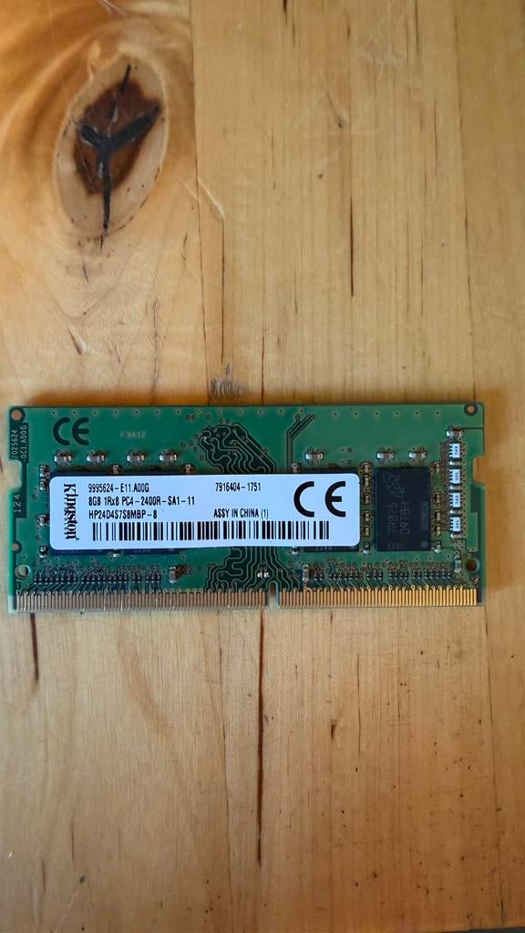 1x 8Gb SODIMM Kingston, Computers en Software, RAM geheugen, Ophalen of Verzenden, DDR4, Laptop