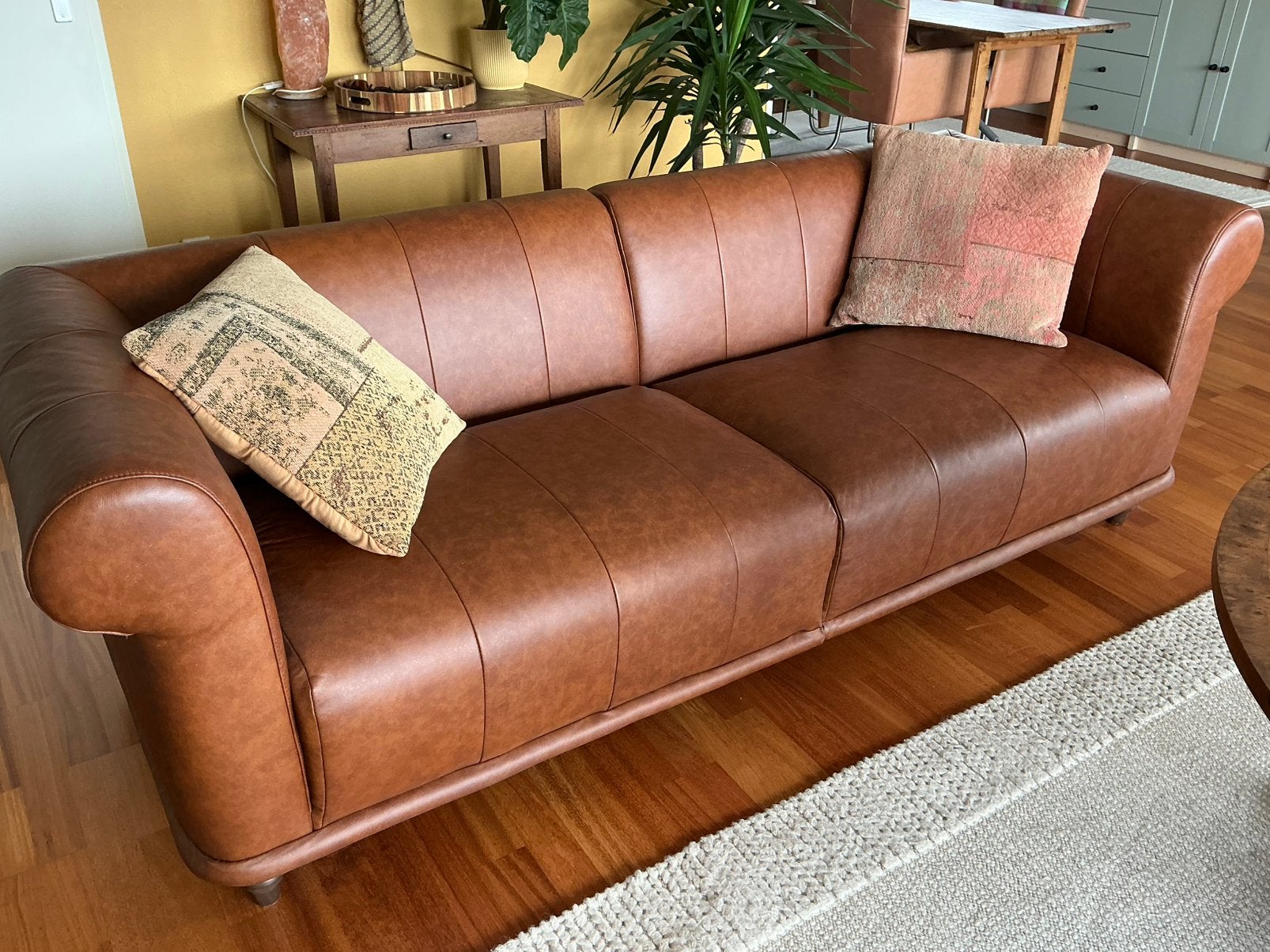 Chesterfield driezitsbank., Ophalen, Chesterfield, Driepersoons, Zo goed als nieuw