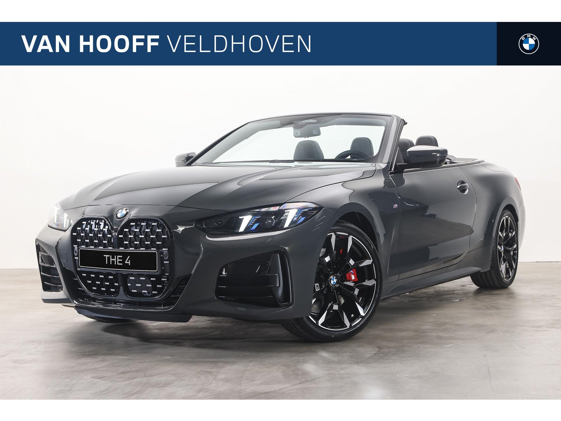BMW 4 Serie Cabrio 420i M Sport Automaat / Trekhaak / Air Co, Auto's, BMW, Automaat, Zwart, Cabriolet, 4 stoelen