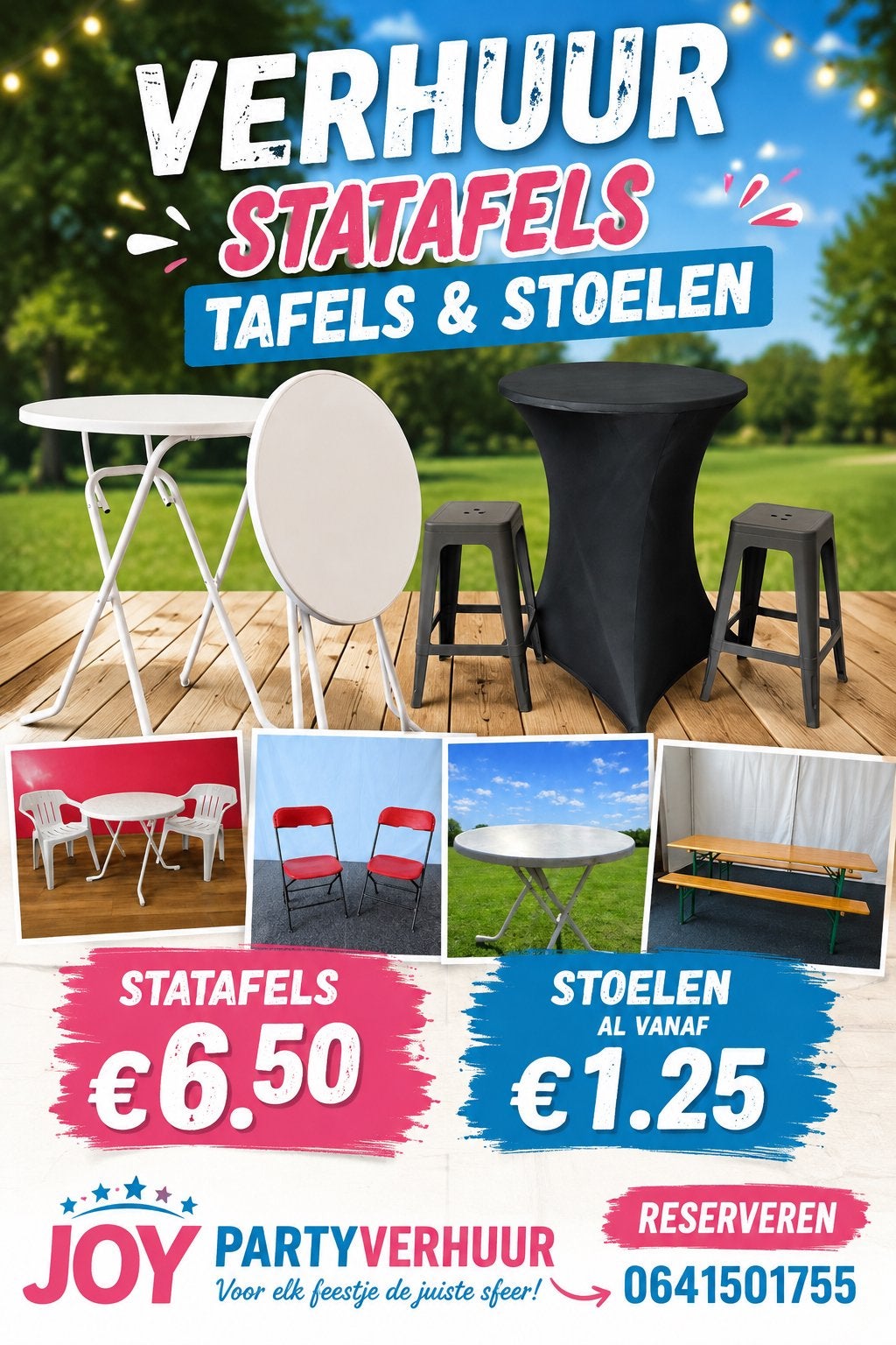 Statafels en meer te huur, Ophalen, Zo goed als nieuw, Overige