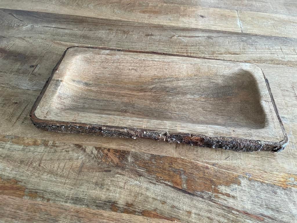 Houten dienblad, Ophalen of Verzenden, Zo goed als nieuw, Rechthoekig, Hout