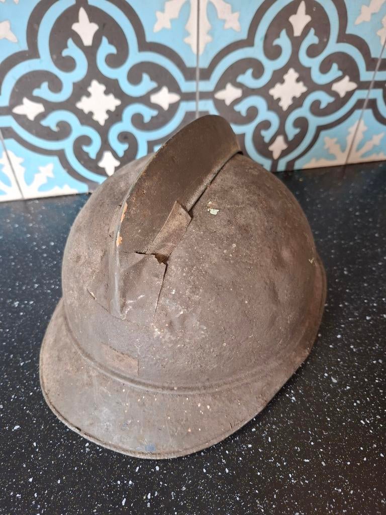 Ww1 wo1 Franse schuurvondst helm, Verzamelen, Ophalen of Verzenden, Landmacht, Overige gebieden, Helm of Baret