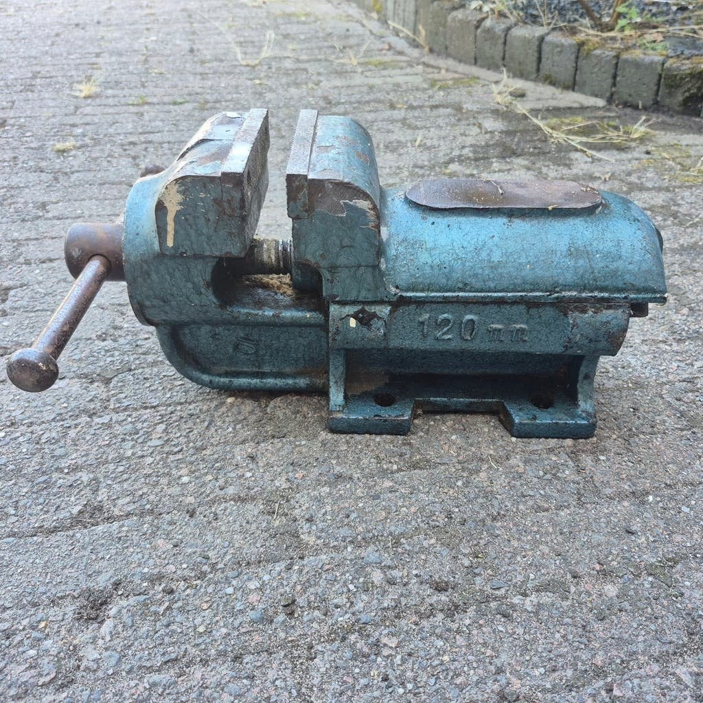 Zware en grote bankschroef 200mm, Doe-het-zelf en Verbouw, Ophalen, Gebruikt, Bankschroef