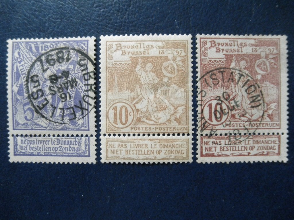Postzegels België 1896 wapen Brussel - cw. 9,50., Ophalen of Verzenden