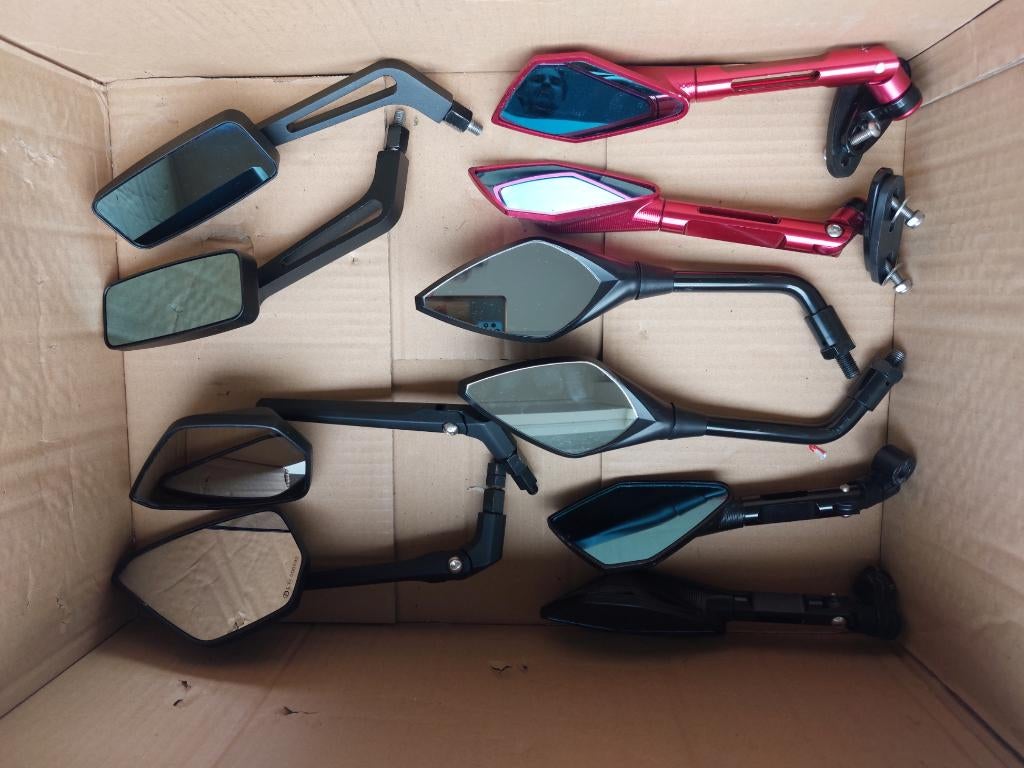 motorfiets spiegel set, een hele doos 5x!, Ophalen of Verzenden, Gebruikt
