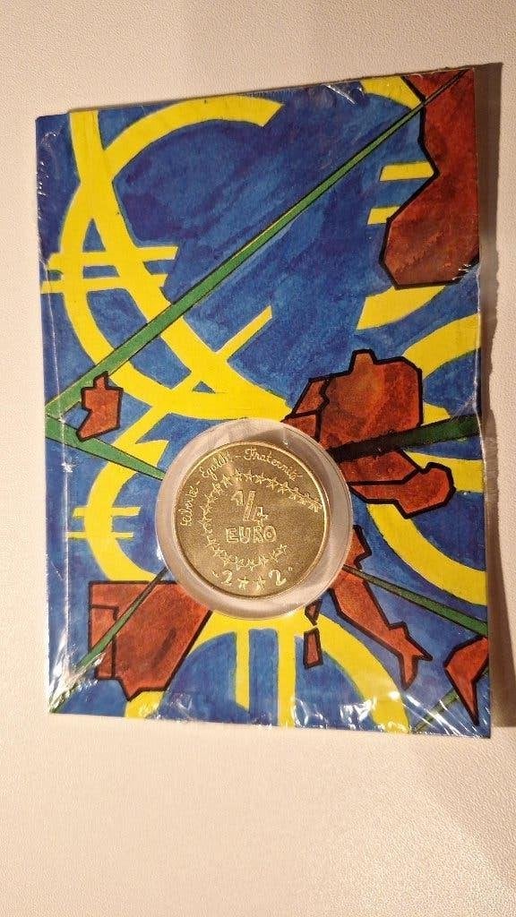1/4 Euro Frankrijk Brons Kindereuro 2002, Ophalen of Verzenden, Frankrijk, Overige waardes, Losse munt