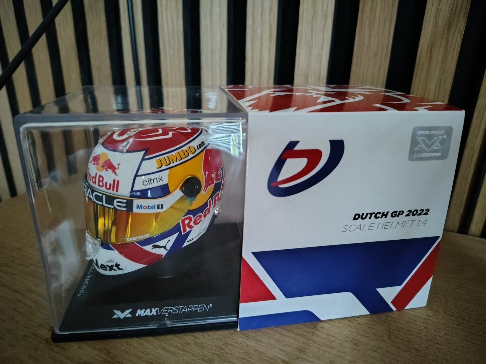 Max Verstappen 1:4 helm , Dutch gp 2022, Ophalen, Zo goed als nieuw, Formule 1