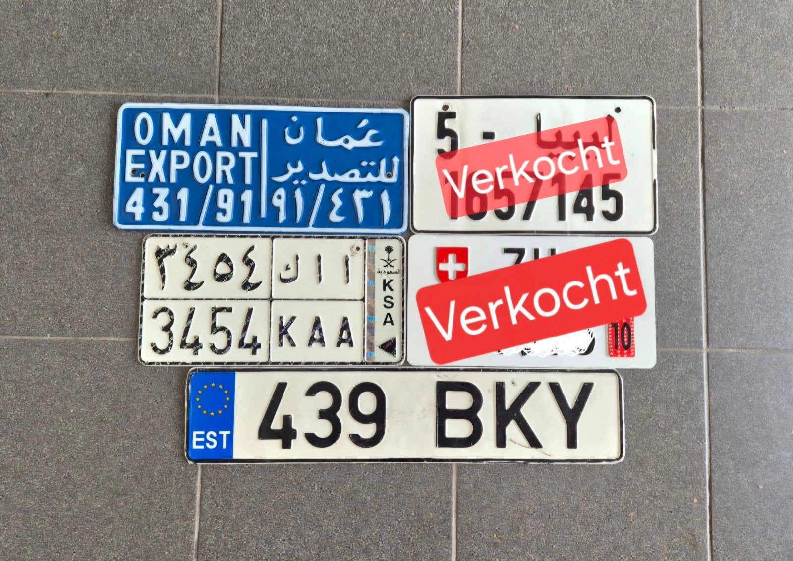 Diverse nummerplaten uit verschillende landen!, Ophalen, Zo goed als nieuw, Auto's