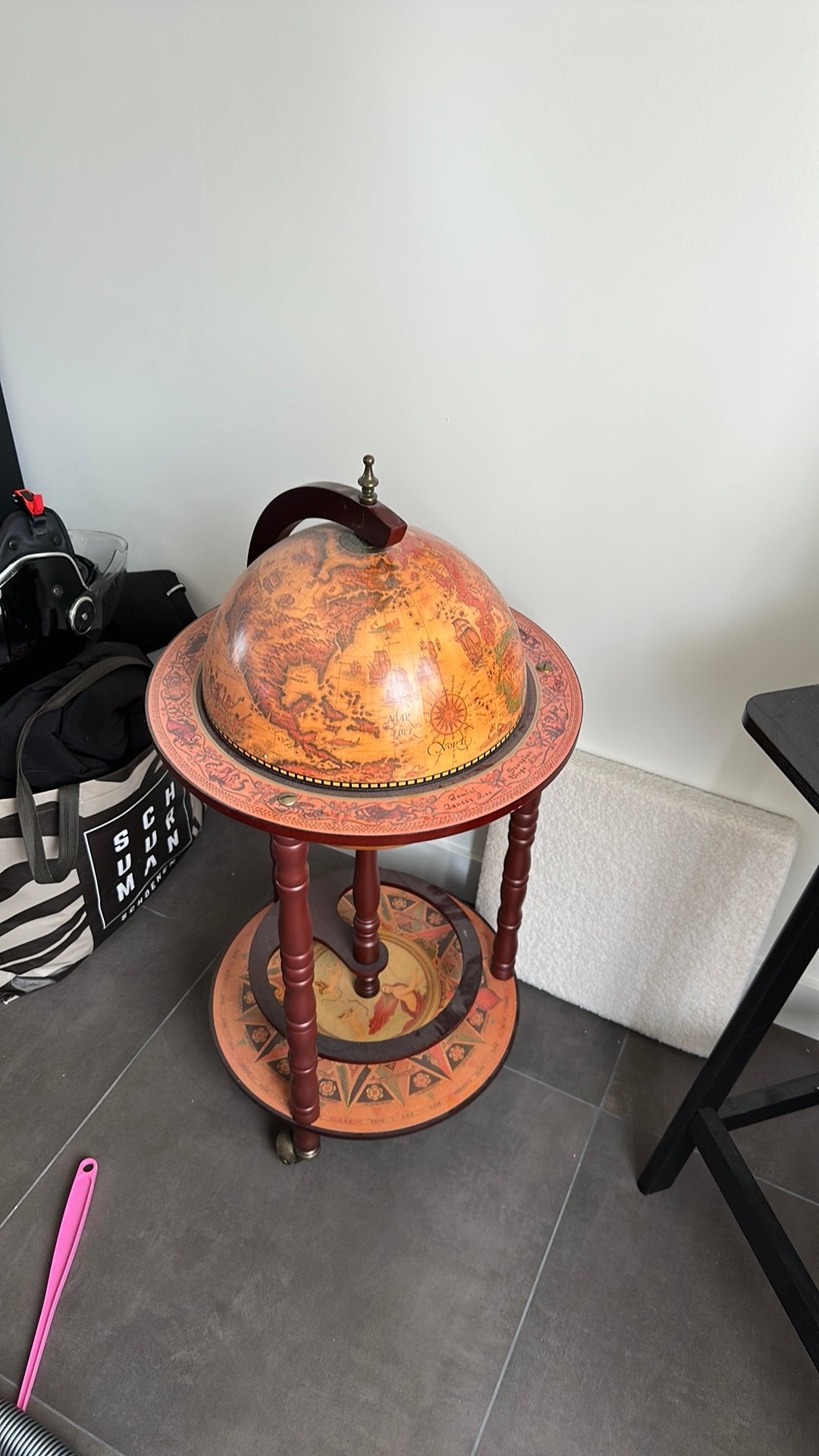 Wereldbol drankkar, Ophalen of Verzenden
