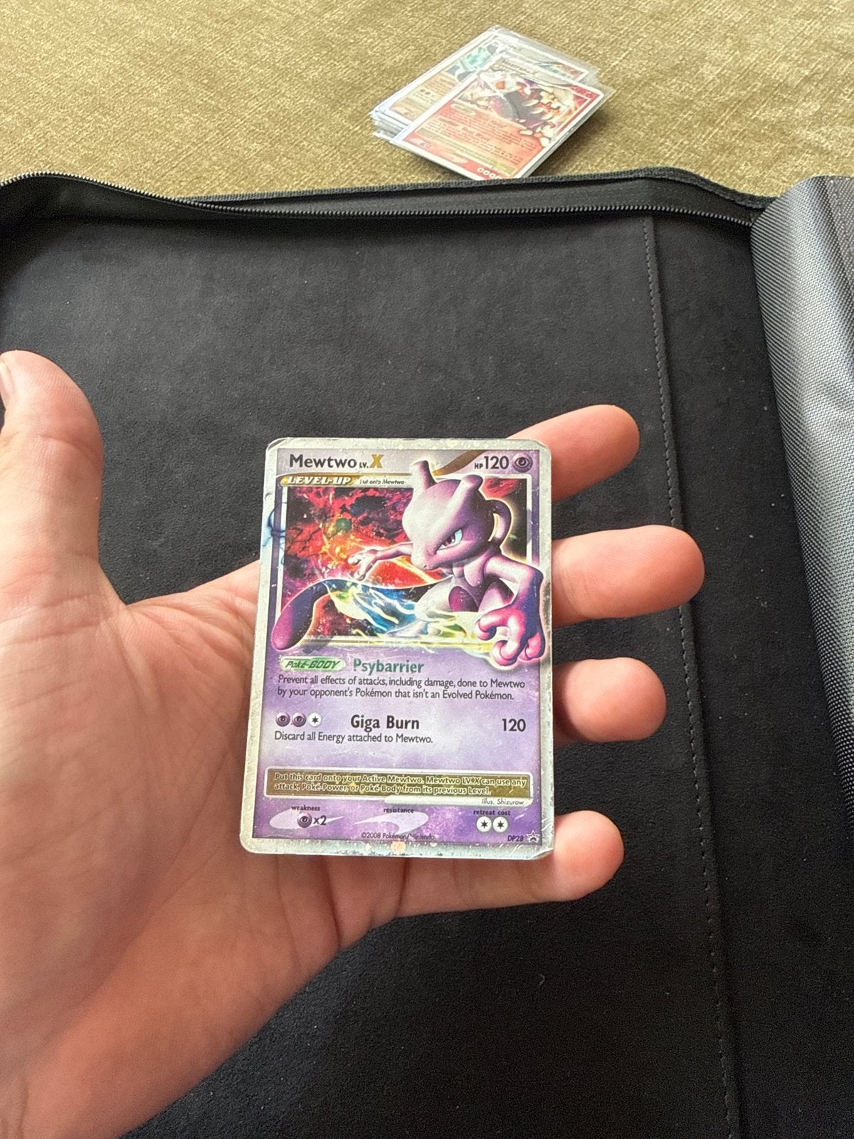 Mewtwo LV.X Pokémon kaart - dp28 Promo, Ophalen of Verzenden, Gebruikt, Losse kaart
