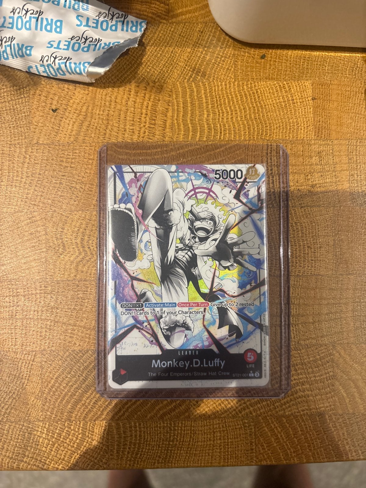 One Piece Card Game - Monkey D. Luffy Leader Kaart, Ophalen of Verzenden, Zo goed als nieuw, Losse kaart