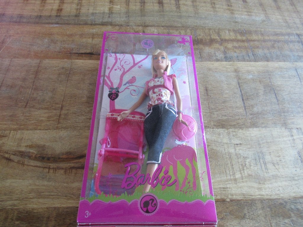 NIEUW Barbie camping familie pop en stoel doll P6711 2009, Ophalen of Verzenden, Nieuw, Pop
