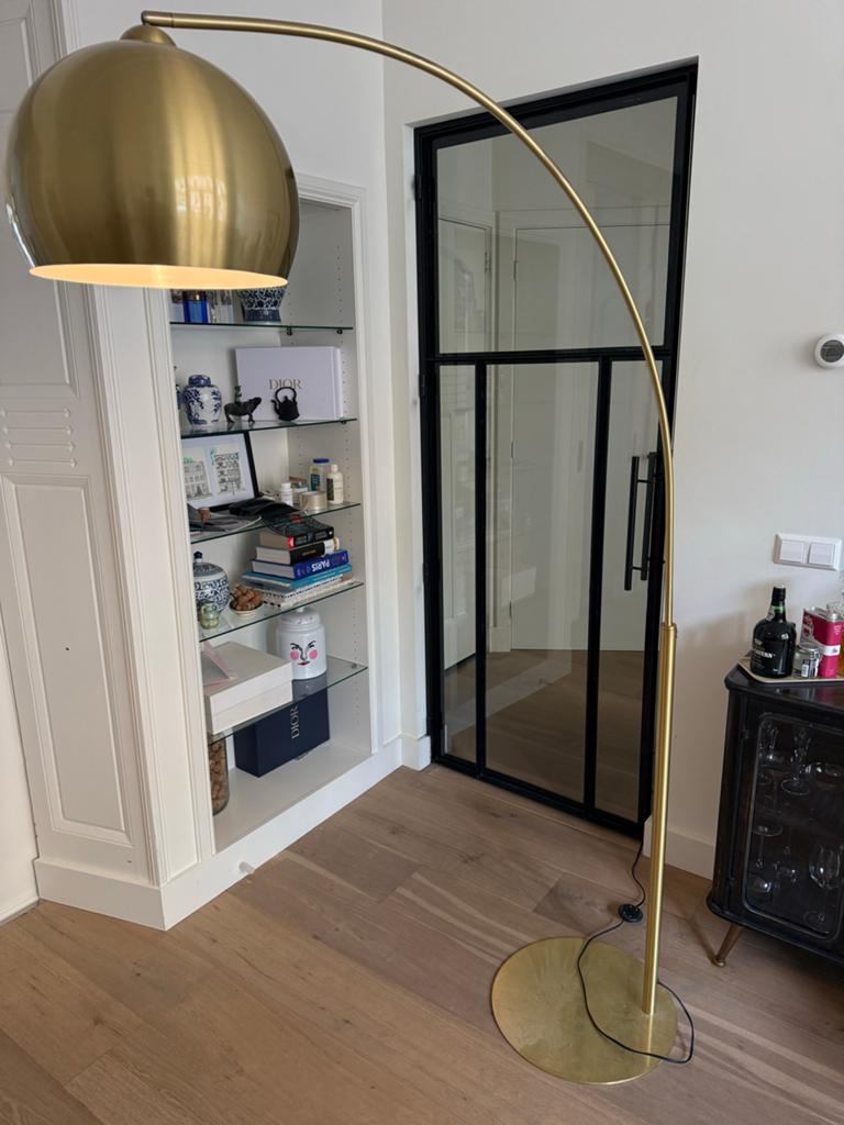 Maison du Monde Booglamp Goud, Ophalen, Zo goed als nieuw, Metaal, 150 tot 200 cm