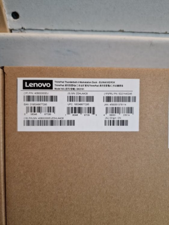 Gesealed in doos: Lenovo ThinkPad Thunderbolt 4-WS Dock, Computers en Software, Ophalen of Verzenden, Nieuw, Docking station, Lenovo ThinkPad