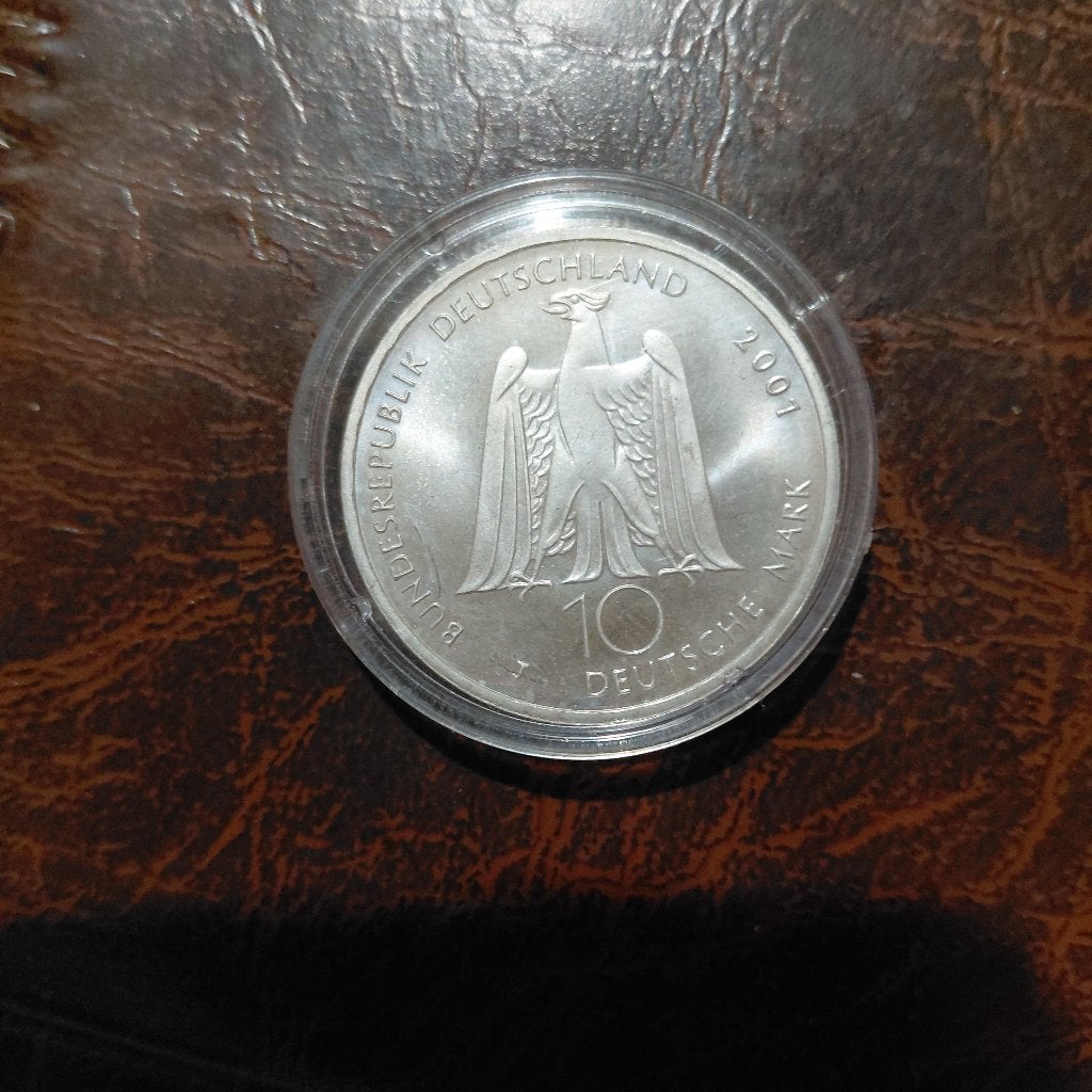 2001 Duitse 10 Mark Zilveren Munt - Wilhelm Conrad Röntgen, Verzenden, Duitsland, Losse munt, Zilver
