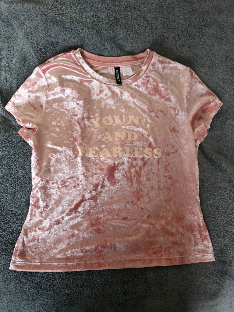 Roze velvet H&M crop top maat M, Kleding | Dames, Maat 38/40 (M), H&M, Ophalen of Verzenden, Zo goed als nieuw
