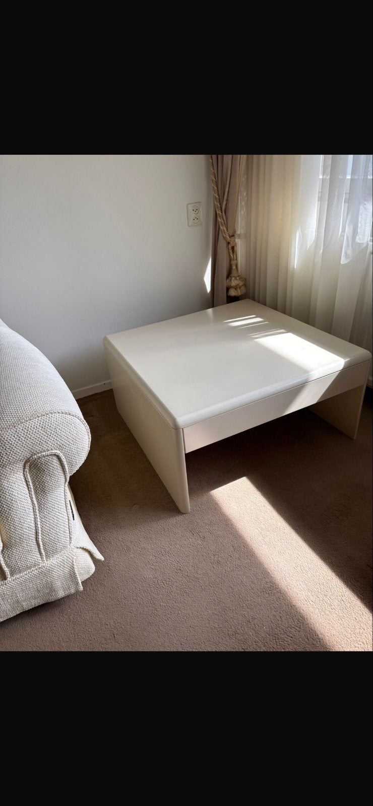 Hoektafel van stevig MDF - Madoca, Huis en Inrichting, Ophalen, Gebruikt, Vierkant, 75 cm of meer