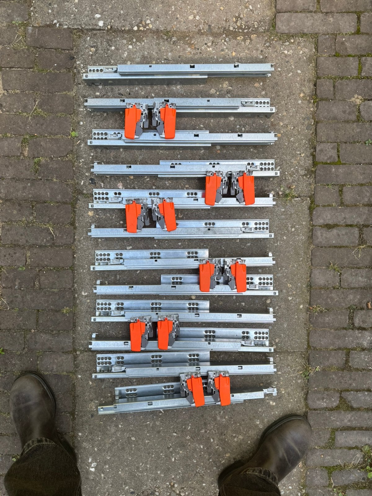 Blum Tandem ladegeleiders 45 cm (set van 6), Ophalen of Verzenden, Zo goed als nieuw