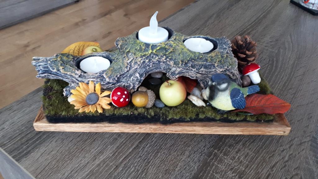 Decoratie voor op tafel, Ophalen, Gebruikt, Rond, Hout